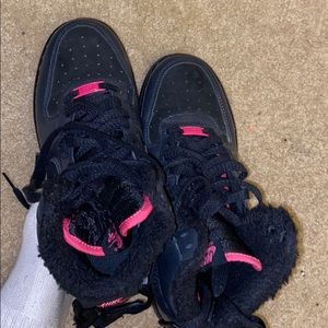 black and pink winter air forces